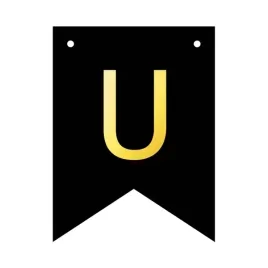 baner-czarny-ze-zlota-litera-flagi-literka-u-16cm-1szt-141892