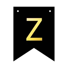 baner-czarny-ze-zlota-litera-flagi-literka-z-16cm-1szt-141588