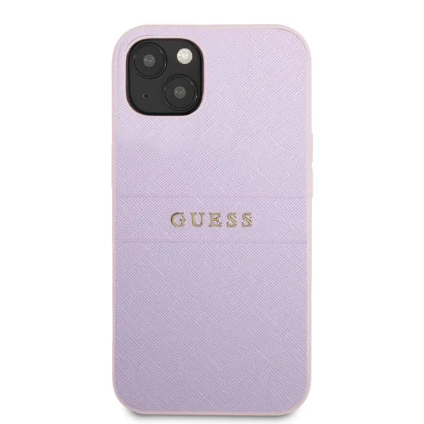 guess-saffiano-hot-stamp-and-metal-logo-etui-iphone-13-mini-liliowy-typ-plecki