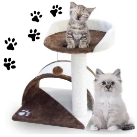 drapak-dla-kota-maly-legowisko-slupek-budka-hamak-brazowy-43-cm