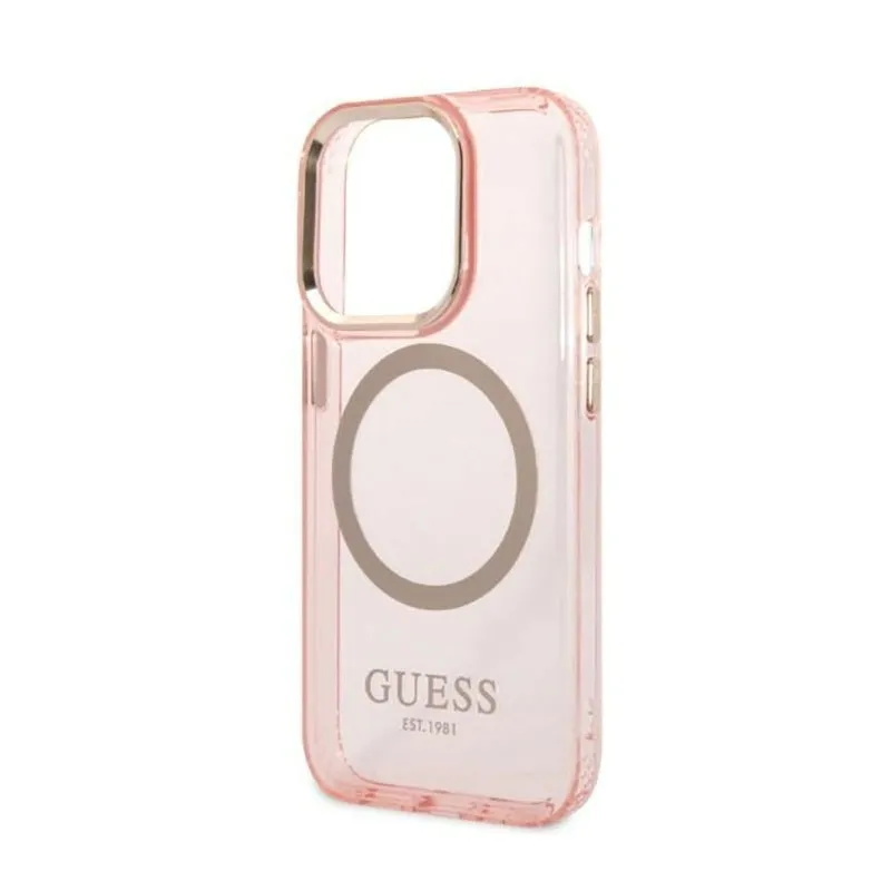 guess-gold-outline-translucent-magsafe-etui-iphone-14-pro-rozowy-przeznaczenie-apple