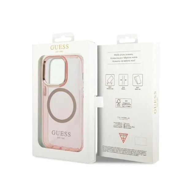 guess-gold-outline-translucent-magsafe-etui-iphone-14-pro-rozowy-waga-z-opakowaniem-0-2-kg