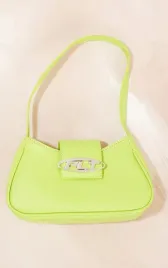 prettylittlething-torebka-poliuretan-zielony