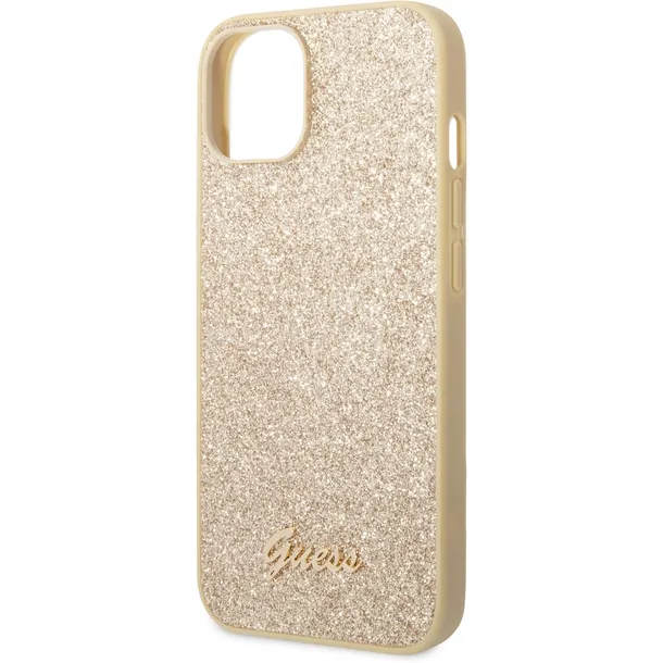 guess-glitter-flakes-metal-logo-case-etui-iphone-14-plus-zloty-funkcje-pochlanianie-wstrzasow