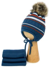 zimowa-czapka-niemowleca-szalik-rozmiar-6-9-mc