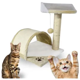 drapak-dla-kota-maly-legowisko-slupek-budka-hamak-bezowy-43-cm