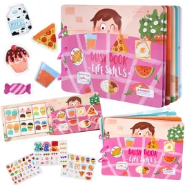 ksiazeczka-edukacyjna-sensoryczna-zywnosc-czesci-ciala-ubrania-na-rzepy