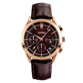 meski-kwarcowy-zegarek-skmei-9127-brazowy