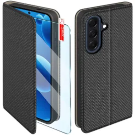 etui-magnet-do-samsung-a57-5g-zamykane-czarne-futeral-szklo-9h