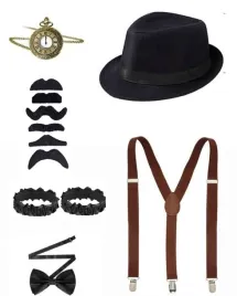 zestaw-akcesoriow-meskich-lata-20-szelki-muszka-kapelusz-wasy