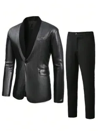 komplet-spodnie-czarne-garniutrowe-marynarka-szara-polyskujaca-shein-m