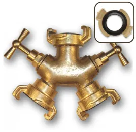 zlacze-klowe-geka-rozdzielacz-trojnik-z-zaworami-mosiadz