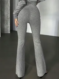 szary-gladki-komplet-krotka-bluza-z-kapturem-spodnie-dzwony-shein-xl