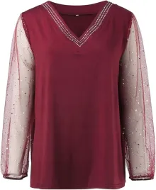 elegancka-bluzka-damska-bordowa-z-tiulowymi-rekawami-glamour-r-xxl