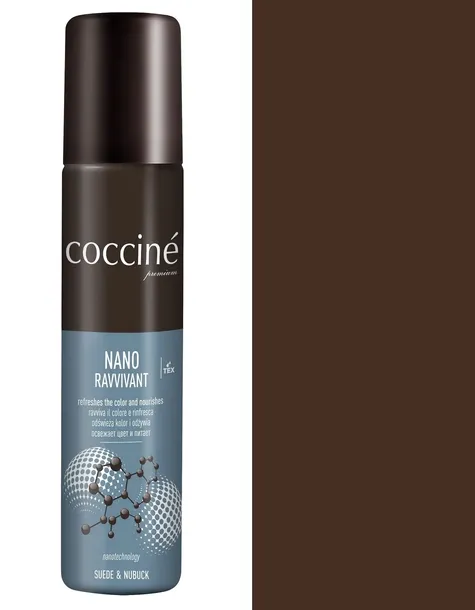 Farba do Butów Zamszowych Nubuku Ciemny Brąz Barwnik Nano Ravvivant Coccine