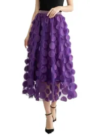 spodnica-fioletowa-midi-tiul-kropki-3d-vintage-retro-uniwersalna-xs-s-m