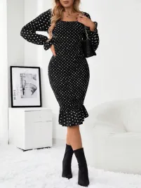 shein-sukienka-ciazowa-midi-dlugi-rekaw-czarny-rozmiar-s