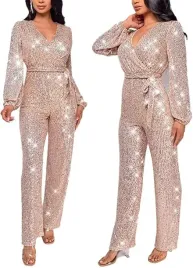 bezowy-kombinezon-szeroka-nogawka-elegancki-cekinowy-cekiny-rozmiar-3xl