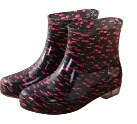 kalosze-damskie-polbuty-elastyczne-gumowe-krotkie-groszki-roz-41