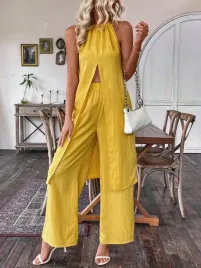 teksturowy-komplet-zolty-spodnie-luzne-bluzka-bez-rekawow-shein-38