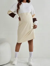 shein-sukienka-ciazowa-przed-kolano-dlugi-rekaw-bezowy-rozmiar-36