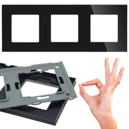 ramka-potrojna-avtelectro-czarny
