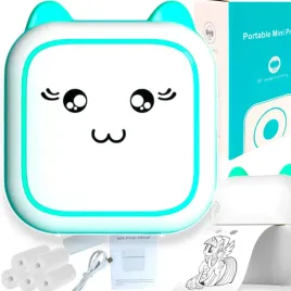 drukarka-termiczna-mini-kot-11-rolek-do-zdjec-notatek-przenosna-dla-dzieci