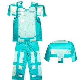 kostium-minecraft-steve-diamentowa-zbroja-120-130-wielokolorowy