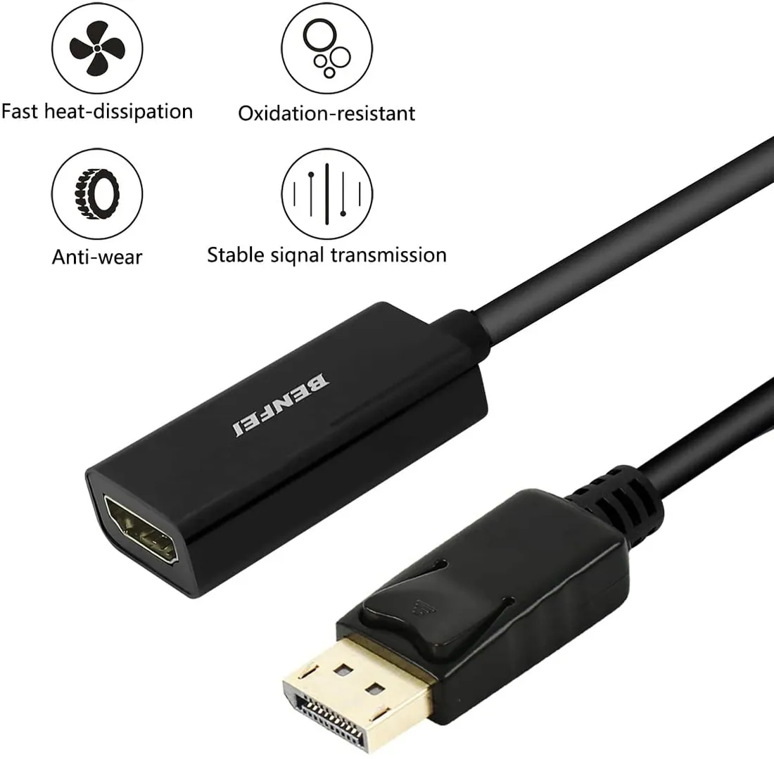 benfei-adapter-displayport-na-hdmi-dlugosc-0-15-m