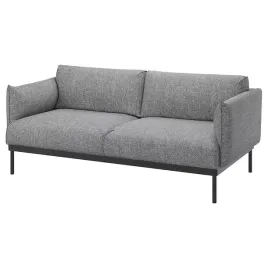 ikea-applaryd-sofa-2-osobowa-lejde-szary-czarny