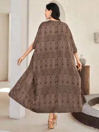 komplet-czarna-dopasowana-sukienka-midi-brazowa-narzutka-shein-40-42