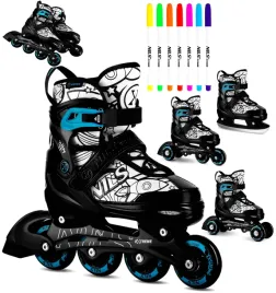 rolkowrotki-4w1-regulowane-35-38-lyzwy-wrotki-zielone-abec-7-markery-pu-m