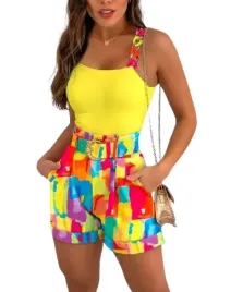 stroj-dwuczesciowy-komplet-krotkie-spodenki-top-kolorowe-szalone-m