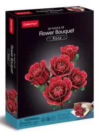 puzzle-3d-cubicfun-flower-bouquet-rose-265-elementow