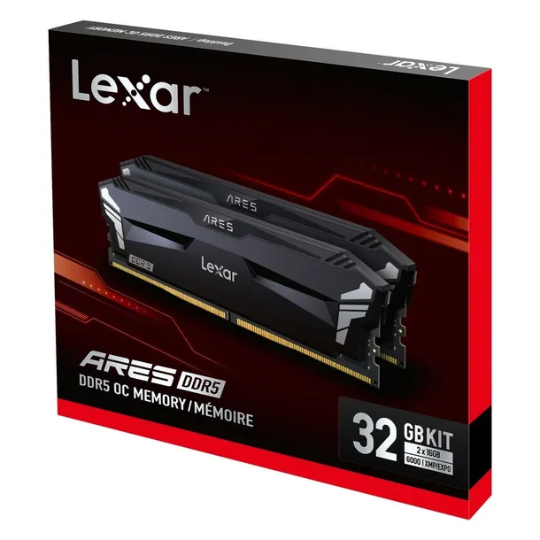 Pamięć RAM Lexar Ares OC DDR5 32GB (2x16GB) 6000 CL30 czarny