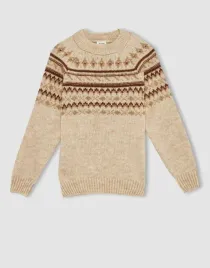 bezowy-sweter-dzianina-klasyczny-wzorki-dlugi-rekaw-defacto-128