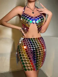 komplet-wielokolorowy-spodniczka-mini-top-asymetryczny-shein-40-42