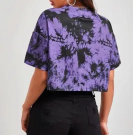 crop-top-damski-t-shirt-fioletowy-wzorki-krotki-rekaw-rozmiar-s