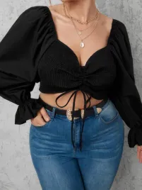 czarna-bluzka-marszczona-z-dlugim-rekawem-sciagacze-wiazanie-shein-48