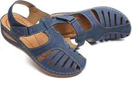 sandaly-damskie-sandalki-na-koturnie-na-rzep-granatowe-wiosna-rozmiar-40