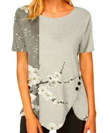 bluzka-damska-z-krotkim-rekawem-w-kwiaty-ozdobne-guziki-r-m