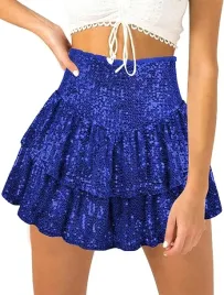 spodnico-spodenki-damskie-granatowe-cekiny-falbana-mini-rozmiar-s