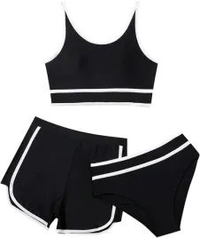 stroj-kapielowy-dla-dziewczynki-trzyczesciowy-czarny-paski-r-90