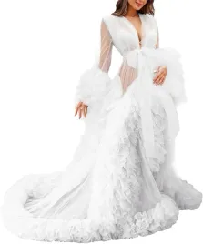 biala-sukienka-tiulowa-narzuta-z-paskiem-do-sesji-zdjeciowej-ciazowej