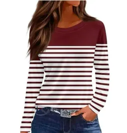 klasyczna-bluzka-damska-bialo-bordowa-z-dlugim-rekawem-wzor-paski-r-s