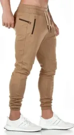 spodnie-dresowe-meskie-zwezane-z-sciagaczem-sportowe-bezowe-rozmiar-m