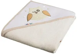 akuku-okrycie-recznik-z-kapturem-100x100cm-ecru-sowa-dla-niemowlaka