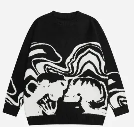 aelfric-eden-czarny-sweter-unisex-wzor-portret-szkieletow-r-l