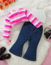 komplet-spodnie-jeansowe-dlugie-dzwony-bialy-top-puszyste-bolerko-shein-74