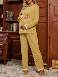 musztardowa-dzianinowa-luzna-pizama-ciazowa-bluzka-spodnie-shein-38